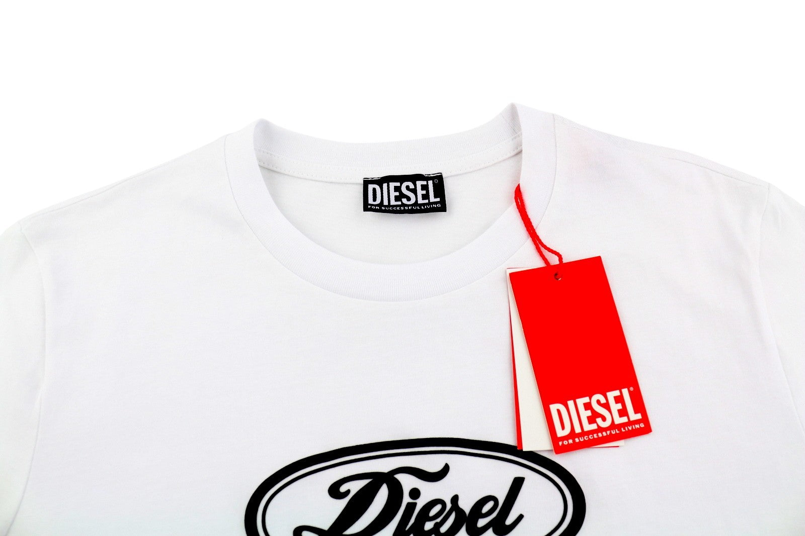 DIESEL T-Diegor-C14 Mens T-Shirt M White Short Sleeve Crew Neck  Front