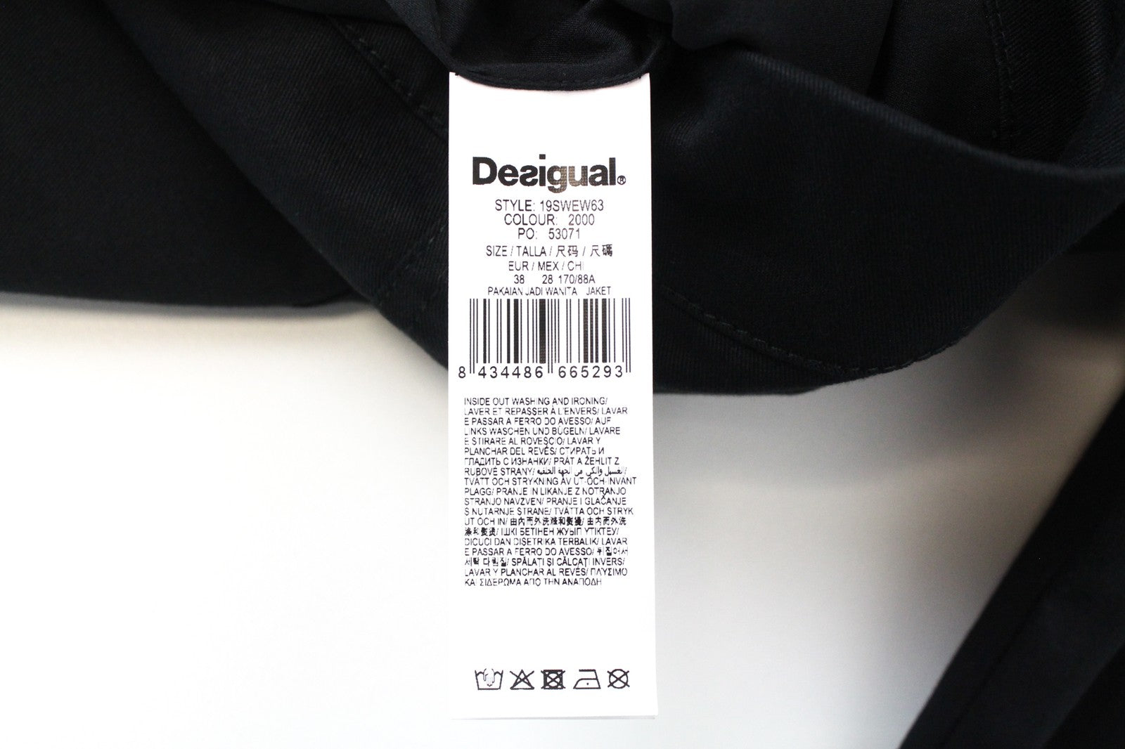 DESIGUAL Chaq Ferrara moteriškas švarkas, 38 dydis, trumpas, siuvinėtas su sagomis, gėlių detalėmis 