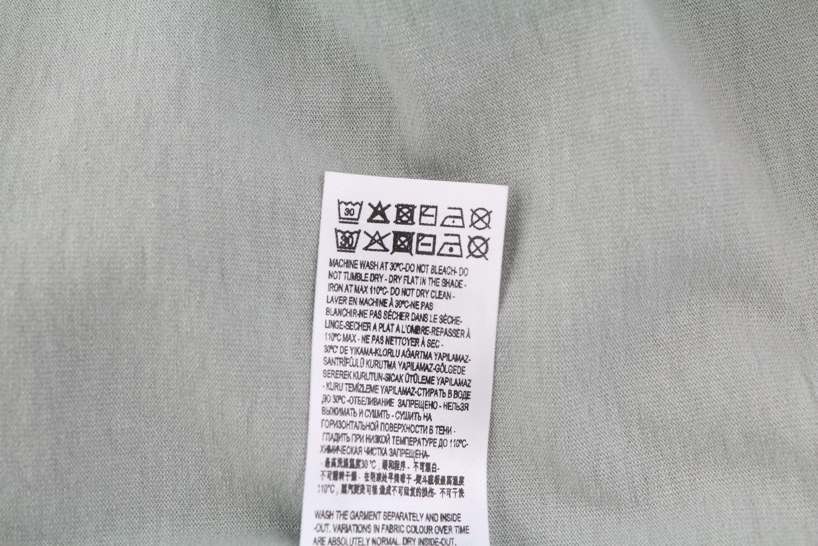 DIESEL T-Just-E20 Mens T-Shirt L Grey Fade Effect Crew Neck Short Sleeve