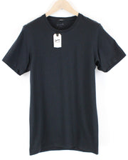DENHAM Tubular Tee S Womens's Black  Short Sleeve Round Neck Basic Shirt