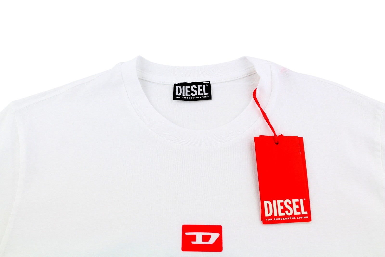 DIESEL T-Just-Small-New Mens T-Shirt L White Short Sleeve Tricot Crew