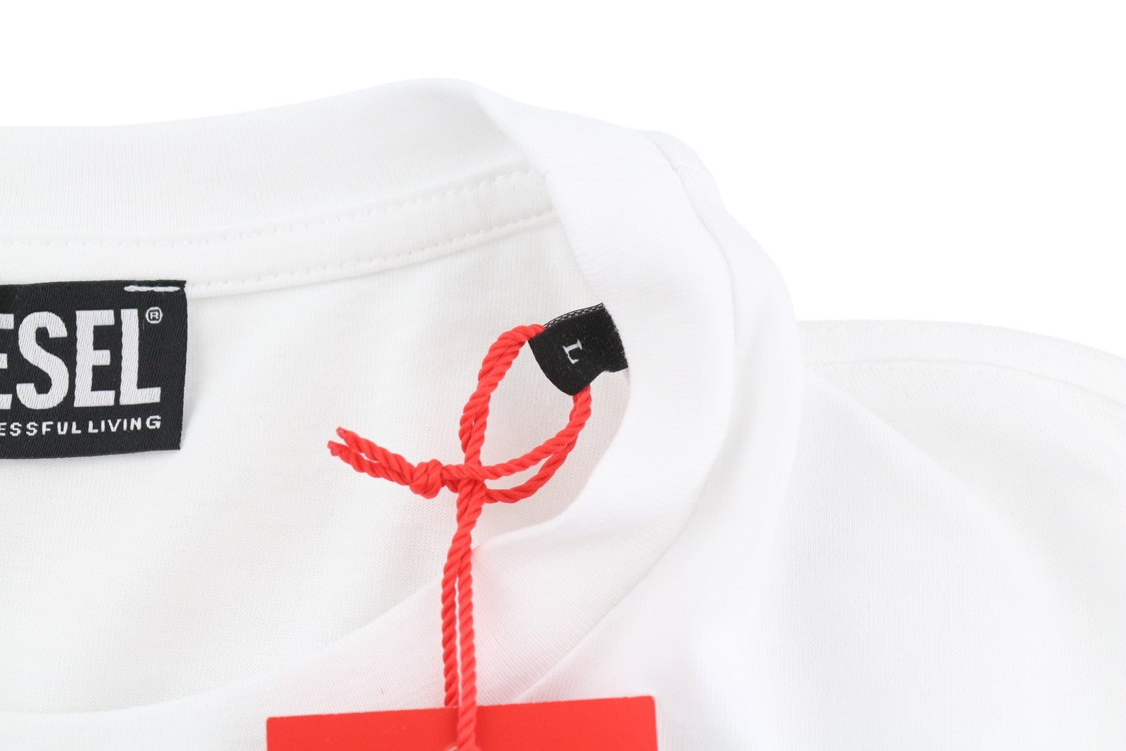 DIESEL T-Just-Small-New Mens T-Shirt L White Short Sleeve Tricot Crew