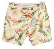 SCOTCH & SODA Men Shorts W29 Chino Colourful Leaf Pattern Pockets Logo Casual