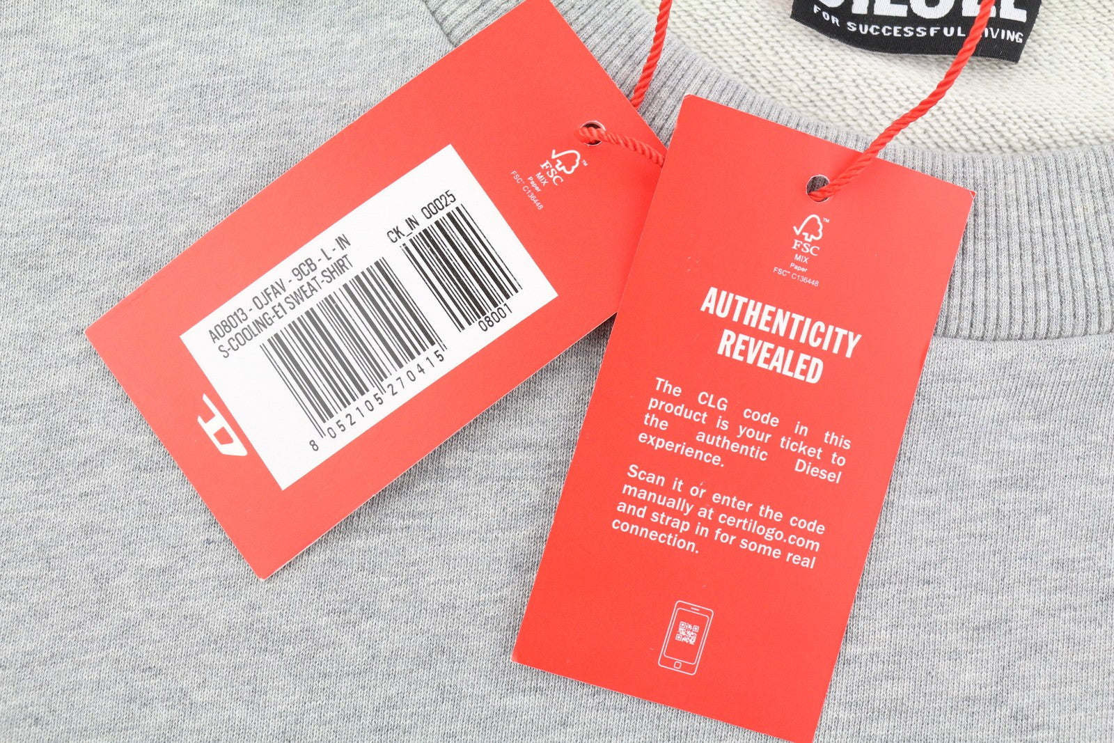 DIESEL S-Cooling-E1 vyriškas džemperis L melanžo pilkos spalvos trumpomis rankovėmis, RMK 110 €* 