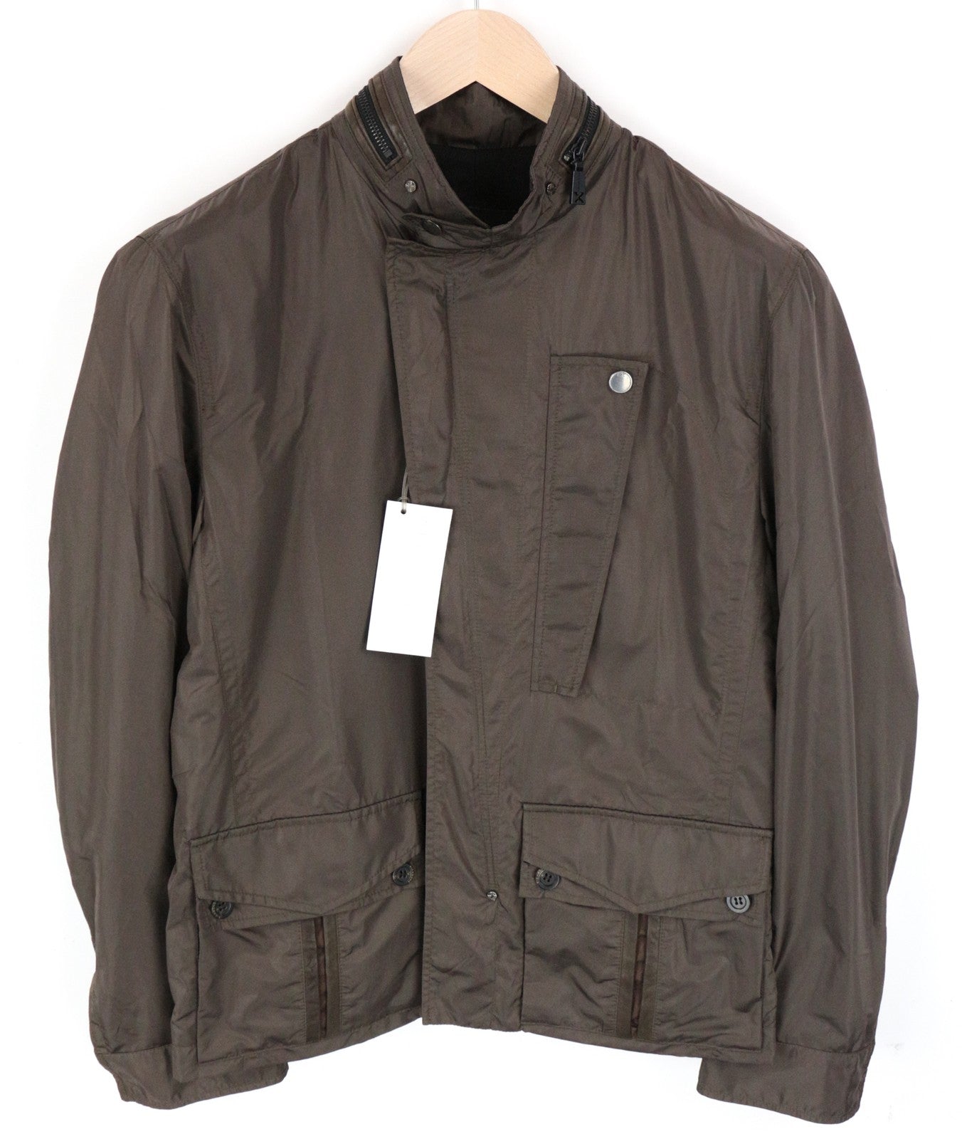 RICHMOND vyriška striukė 48 ruda, trumpa, nailono, su kišenėmis ir apykakle 