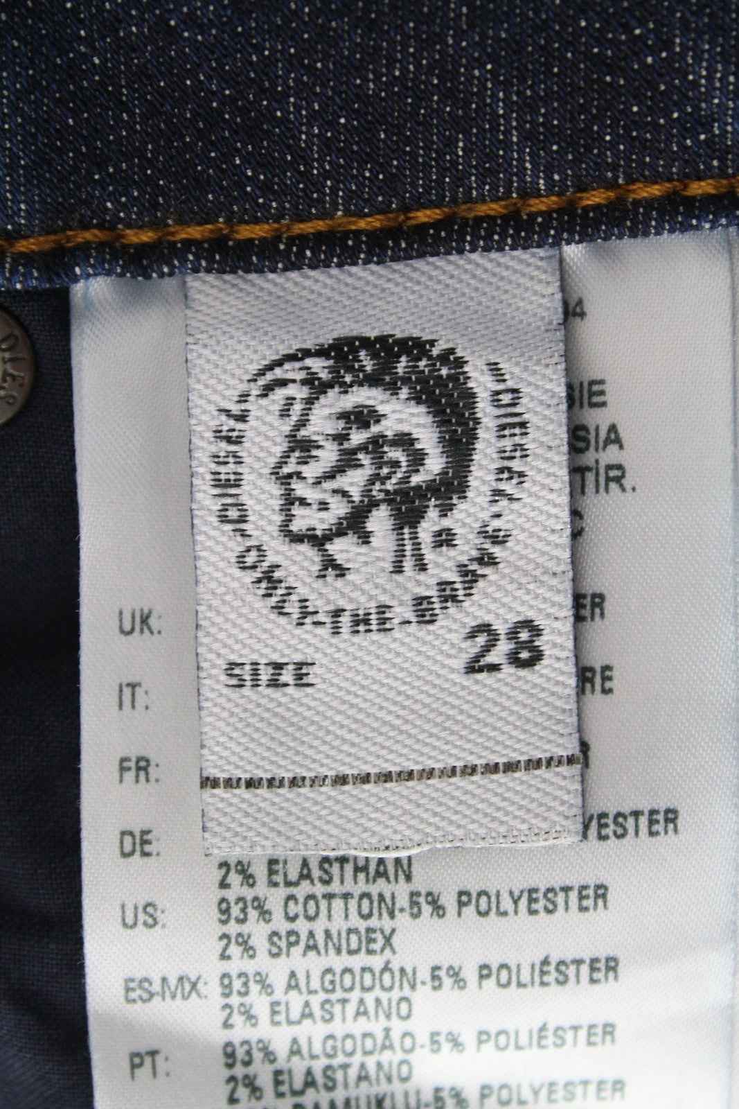 DIESEL D-Luhic-SP-NE 069IU vyriški W28 Jogg džinsai su siaurėjančia kontrastinga sportine detale 