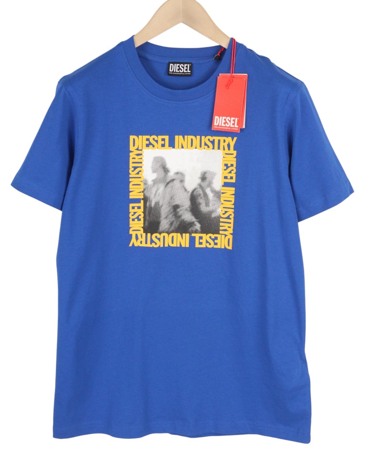 DIESEL T-Diegor-HS2 Mens T-Shirt 2XL Blue Short Sleeve Crew Neck Tricot