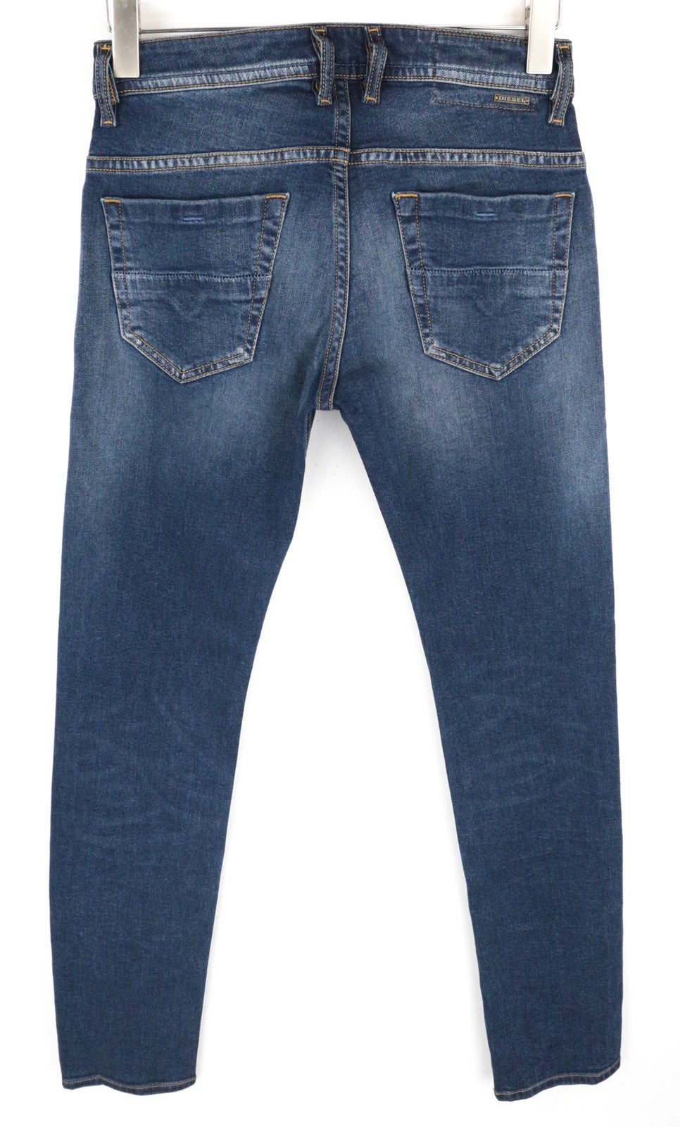 DIESEL Thommer 083AD vyriški W26/L32 mėlyni, aptempti, išblukinto kirpimo džinsai 
