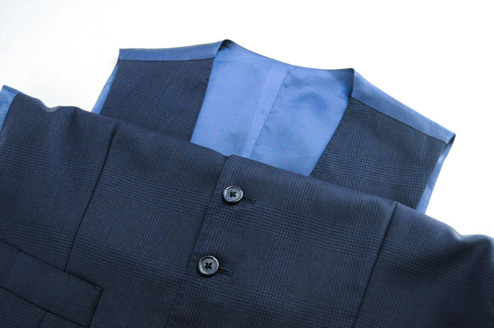 SUITSUPPLY Lazio liemenė UK34 mėlyna vilnonė vyriška klasikinė liemenė 