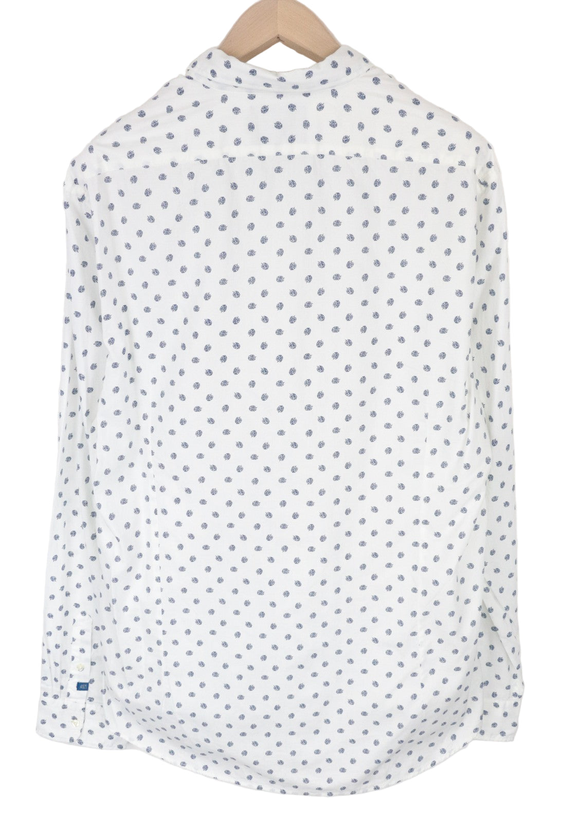 SCOTCH &amp; SODA vyriški marškinėliai su išskleista apykakle, laisvalaikio stiliaus, su lapų raštu, 2XL dydžio 