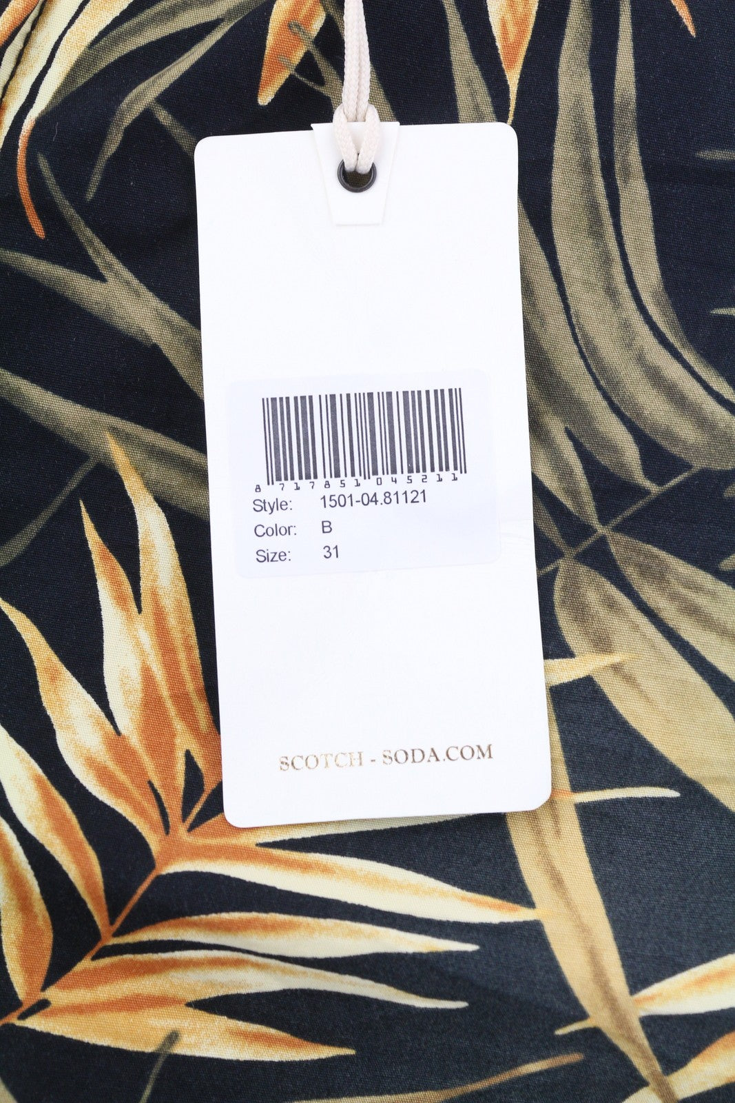 SCOTCH &amp; SODA vyriški šortai W31 Chino, tamsiai žali, raštuoti su užtrauktuku ir logotipu, laisvalaikio stiliaus. 