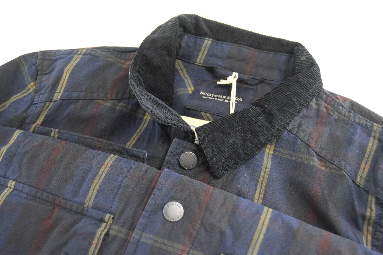 SCOTCH &amp; SODA Blauw Jacket S Mėlynos vyriškos marškinėlių stiliaus sagos 