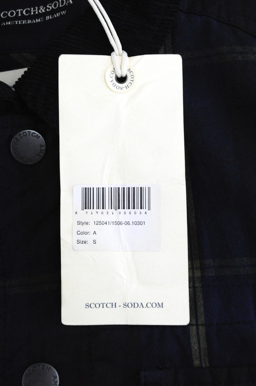 SCOTCH &amp; SODA Blauw Jacket S Mėlynos vyriškos marškinėlių stiliaus sagos 