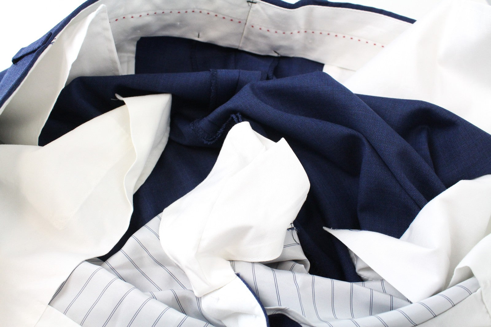 SUITSUPPLY Sienna Wool Trousers UK48S Blue Mens Classic Pleated Classic Pants