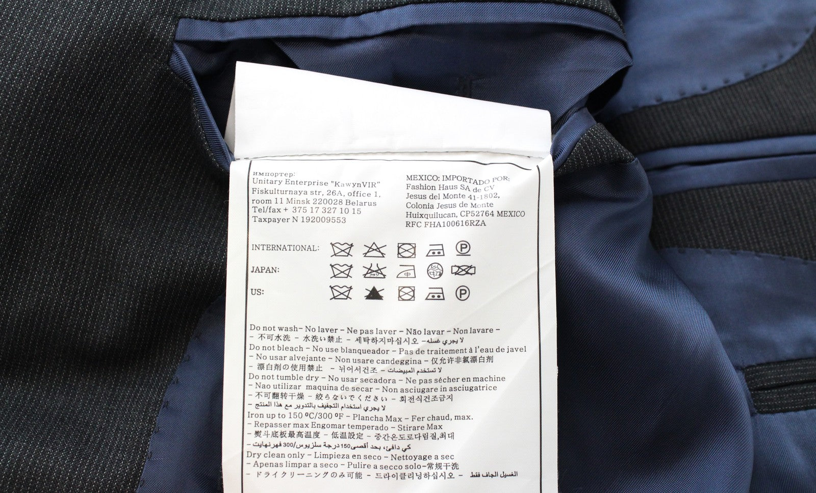 „SUITSUPPLY Napoli“ vyriškas pilkas supervilnos švarkas, UK38R, dryžuotas su sagomis