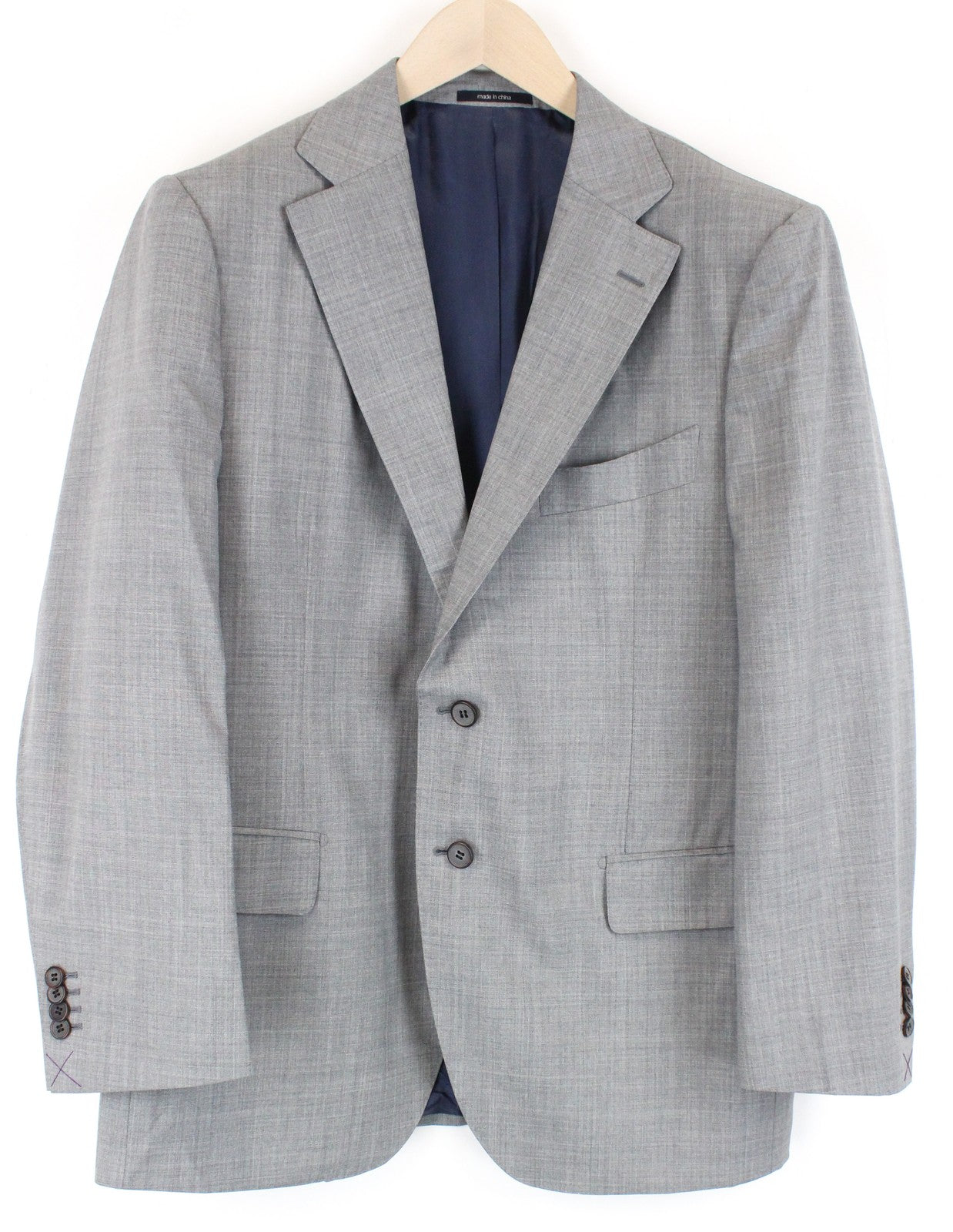 SUITSUPPLY Lazio Blazer UK46S Grey  Wool Super 120 Lined Classic