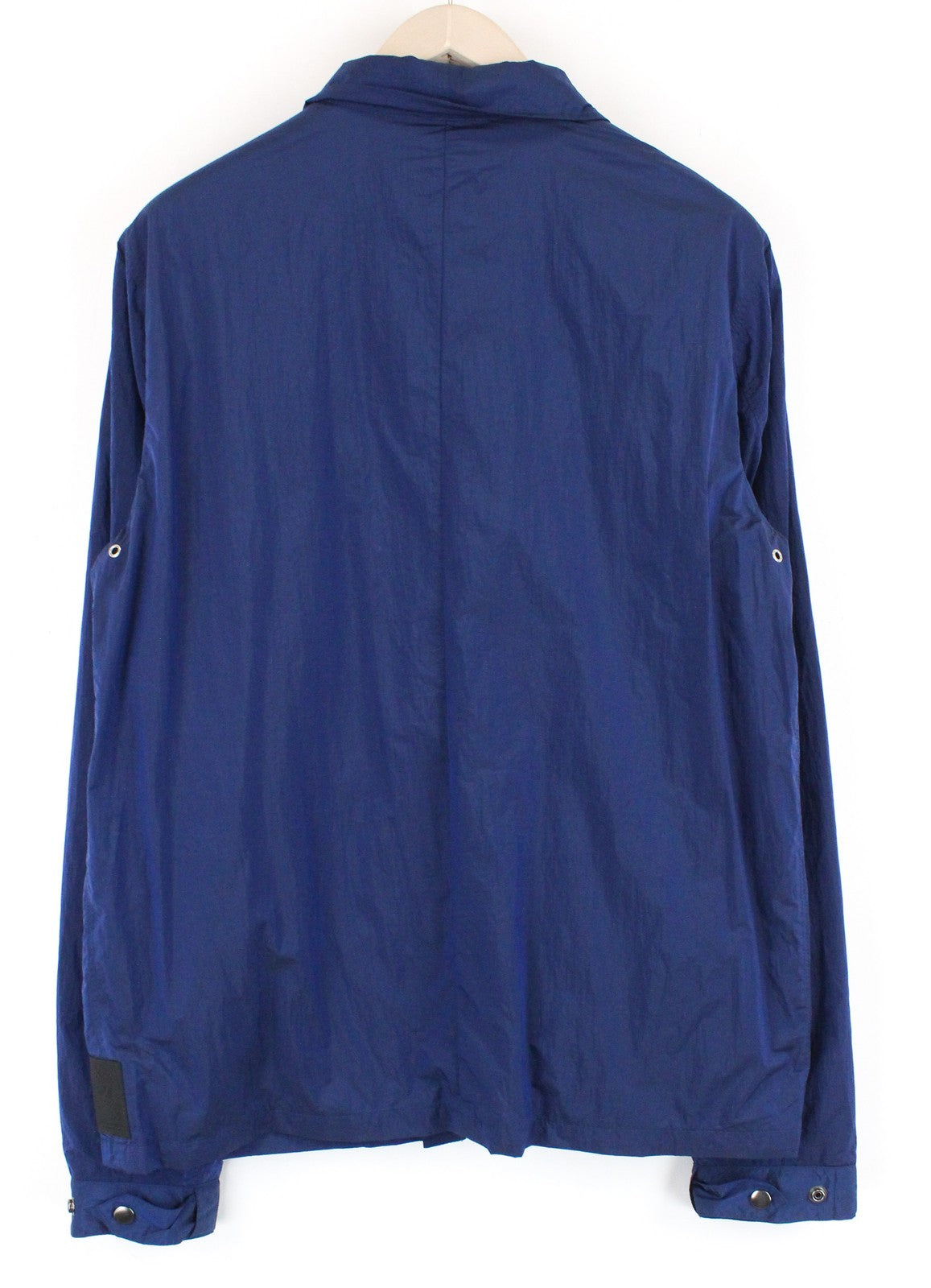 SCOTCH &amp; SODA Couture ~L mėlynas vyriškas švarkas su lengva apykakle ir ilgomis rankovėmis, užtrauktuku 