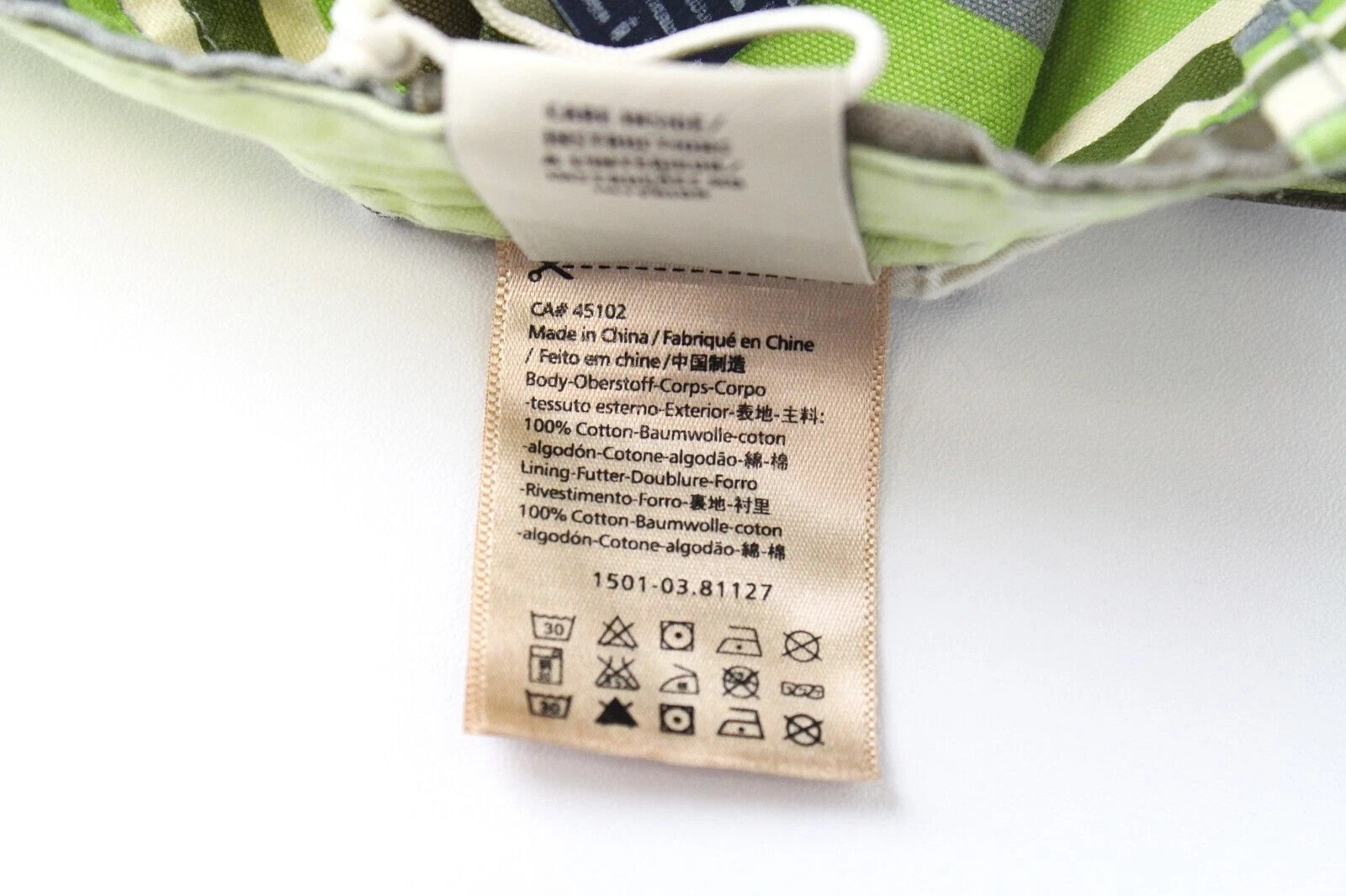 SCOTCH & SODA W32 Striped Green Chino Shorts  Pattern Mens