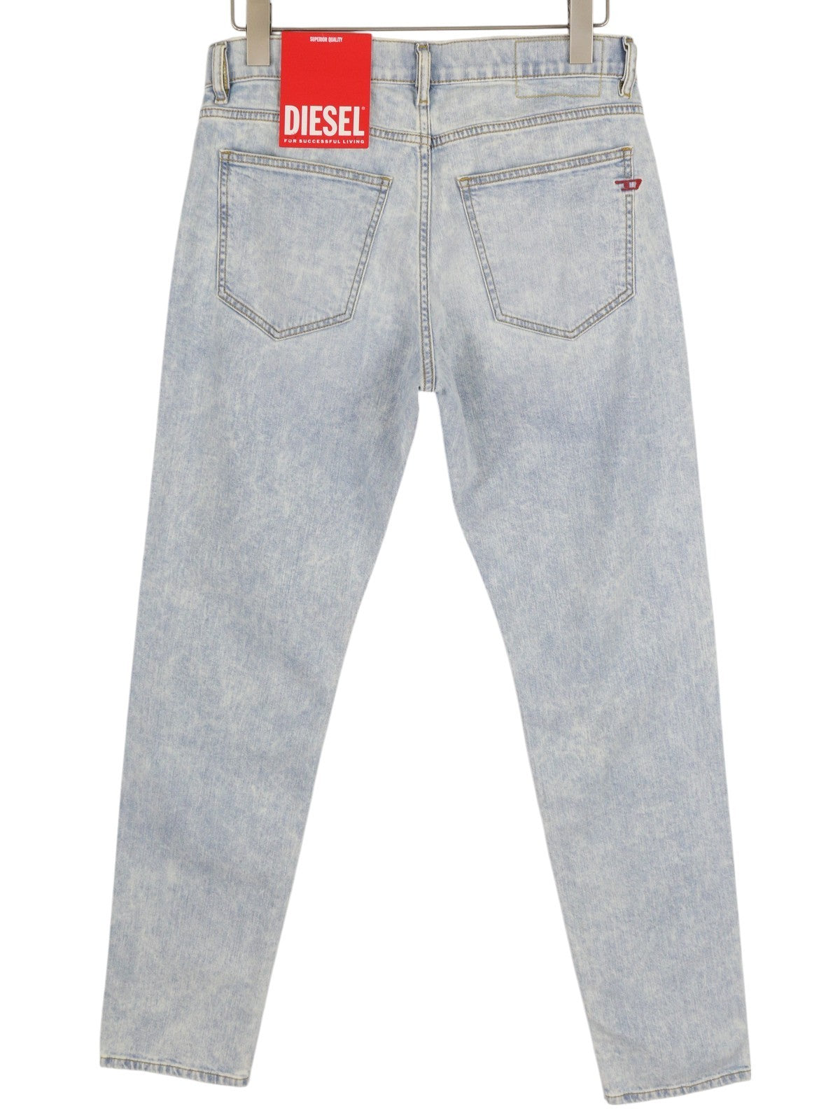 DIESEL 2019 D-Strukt 0GDAM vyriški džinsai W31/L34 Slim vidutinio juosmens, skalbtos mėlynos spalvos 