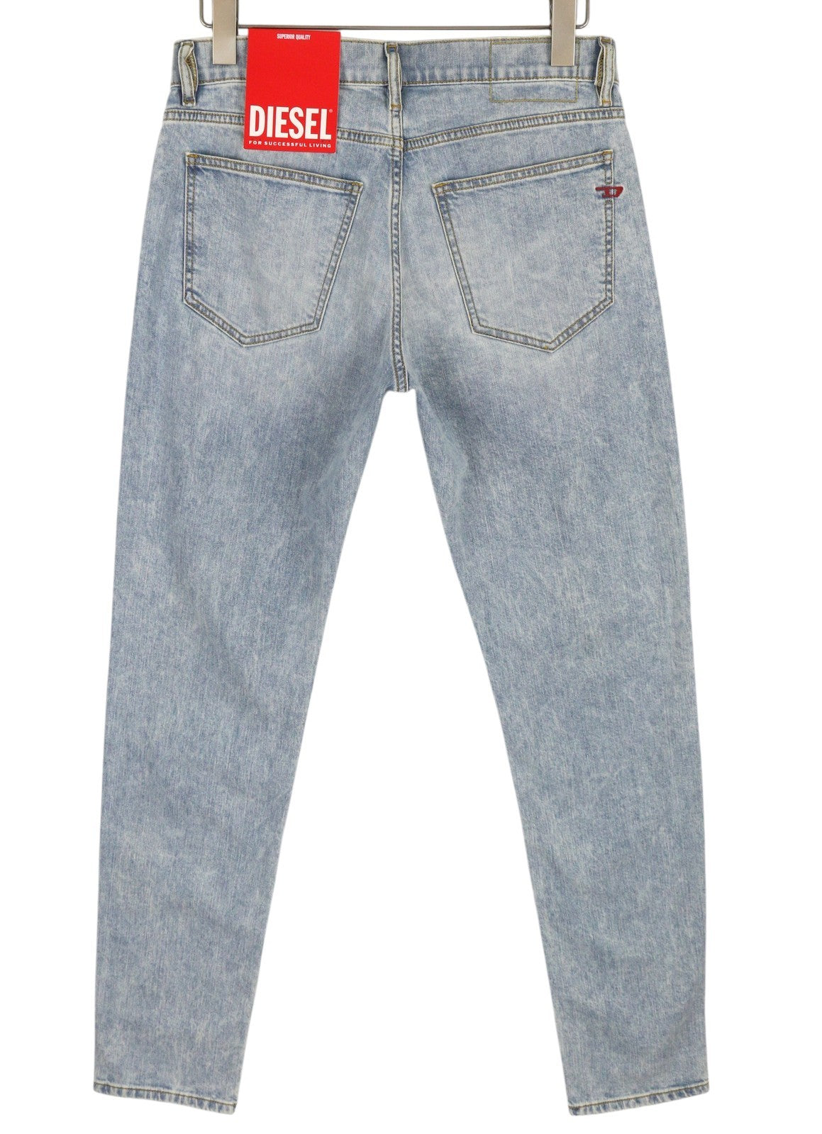 DIESEL 2019 D-Strukt 0GDAM vyriški džinsai W30/L34 plonos kojos, vidutinio juosmens, skalbti 