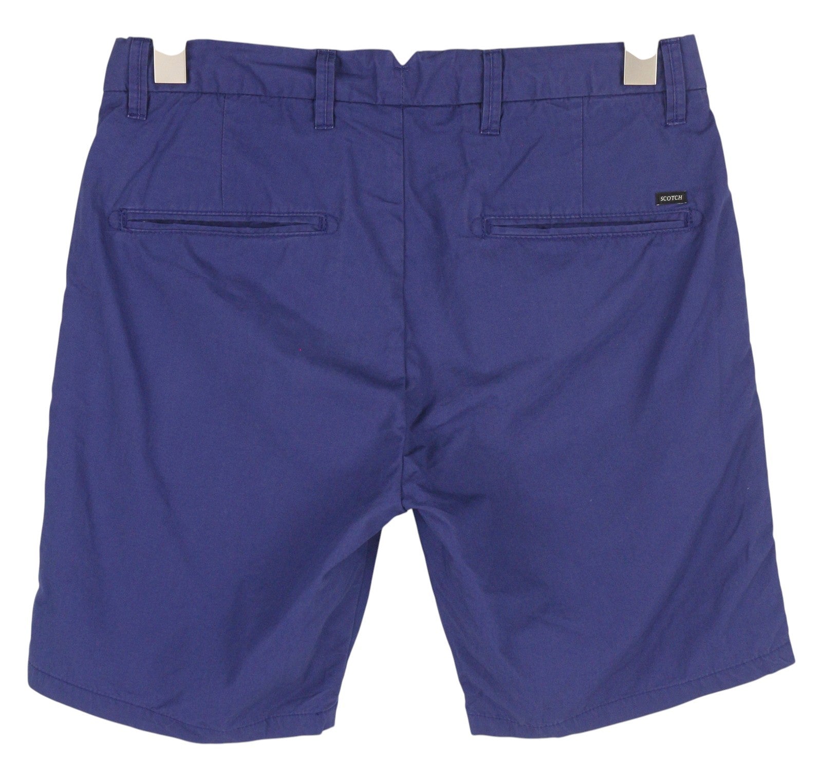 SCOTCH & SODA Men Shorts W28 Chino Blue Zipper 5-Design Pockets Logo Casual