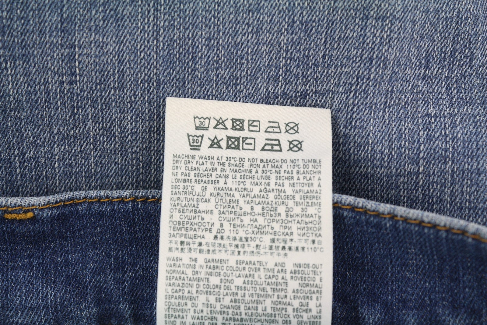 DIESEL D-Luster 009ZR vyriški džinsai W30/L30 Slim Stretch, su sagomis, skalbtos mėlynos spalvos 