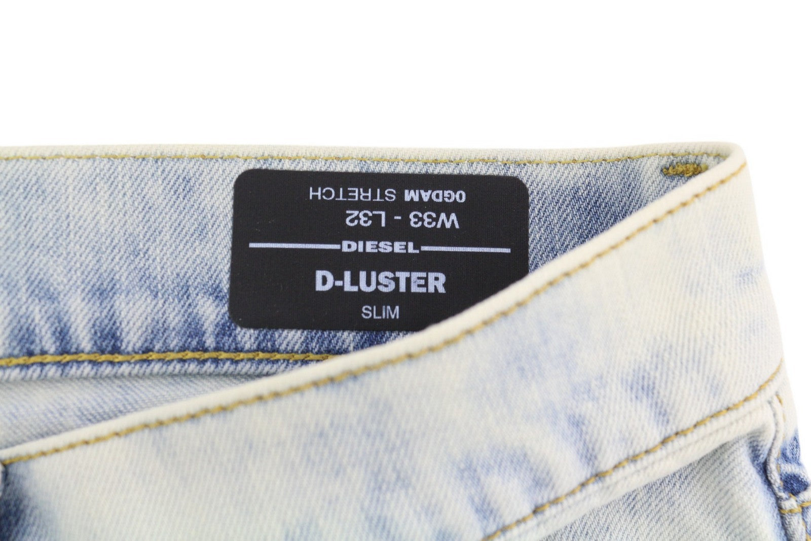 DIESEL D-Luster 0GDAM Mens Jeans W33/L32 Slim  Stretch Buttoned Washed Blue