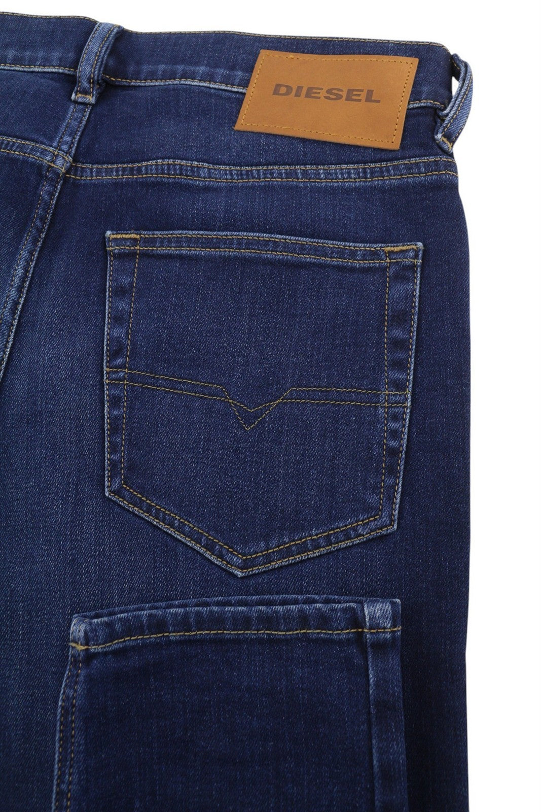 DIESEL D-Luster 009ML vyriški džinsai W30/L32 Slim Stretch su sagomis, mėlyni 