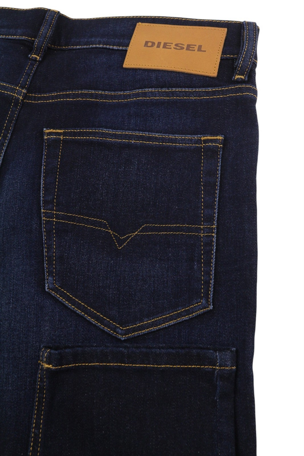 DIESEL D-Luster 009ZS vyriški džinsai W31/L32 Slim Stretch su sagomis, mėlyni 