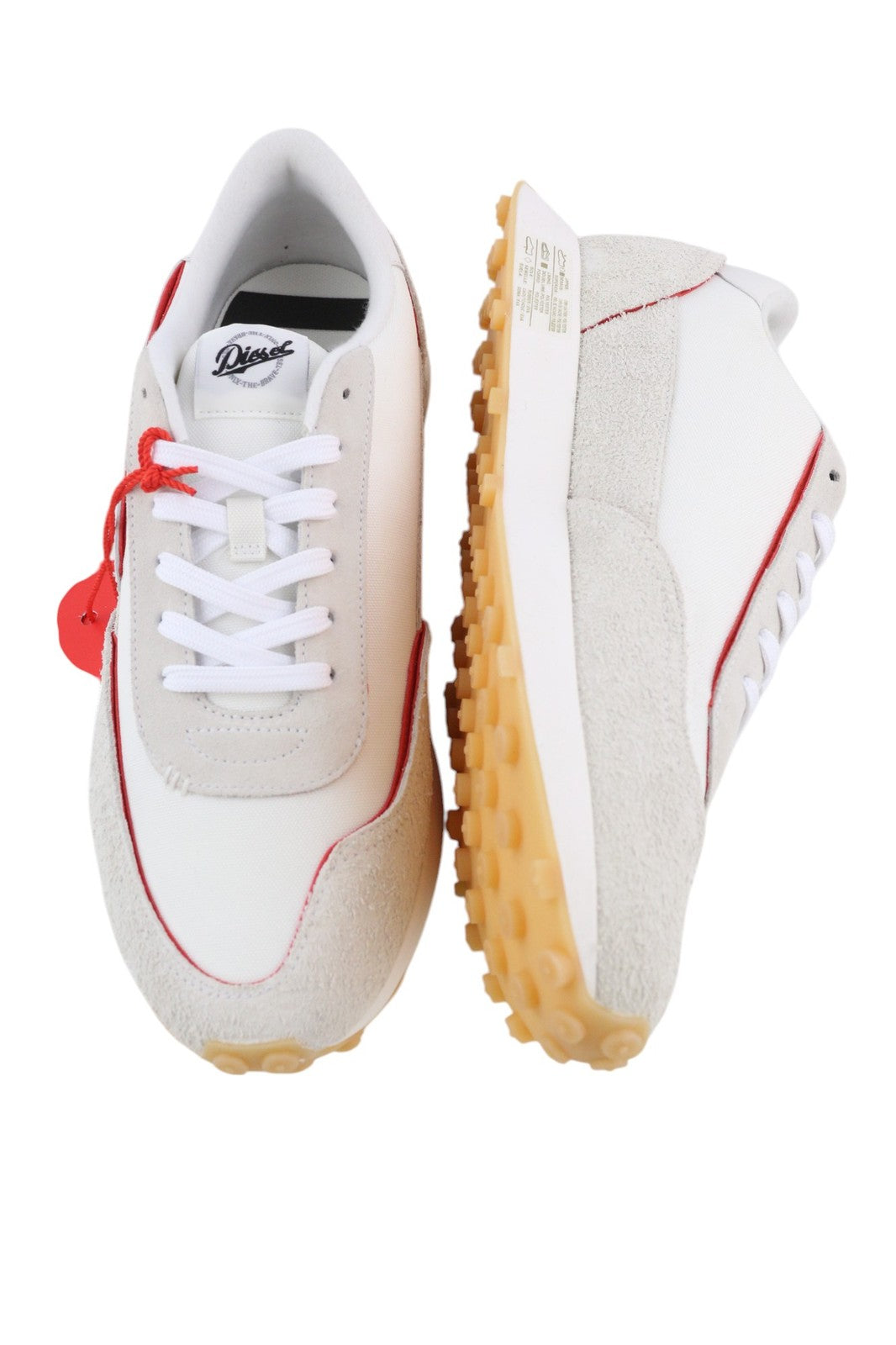 DIESEL S-Racer LC vyriški sportbačiai, šviesiai balti, odiniai, suvarstomi, EU45, RRP – 195 € 