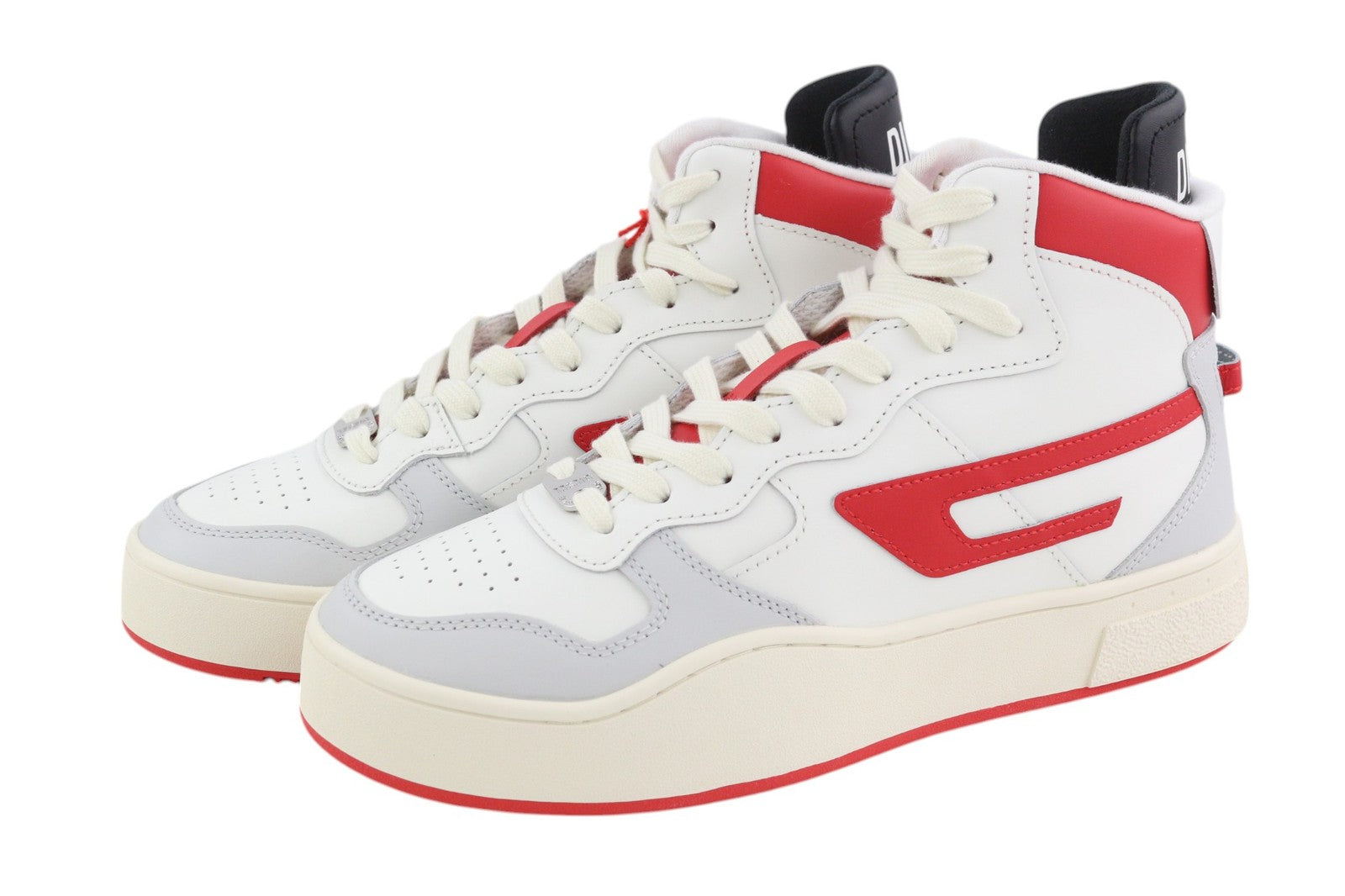 DIESEL S-Ukiyo Mid vyriški sportbačiai, šviesios karvės odos, EU42, RRP 140 € 