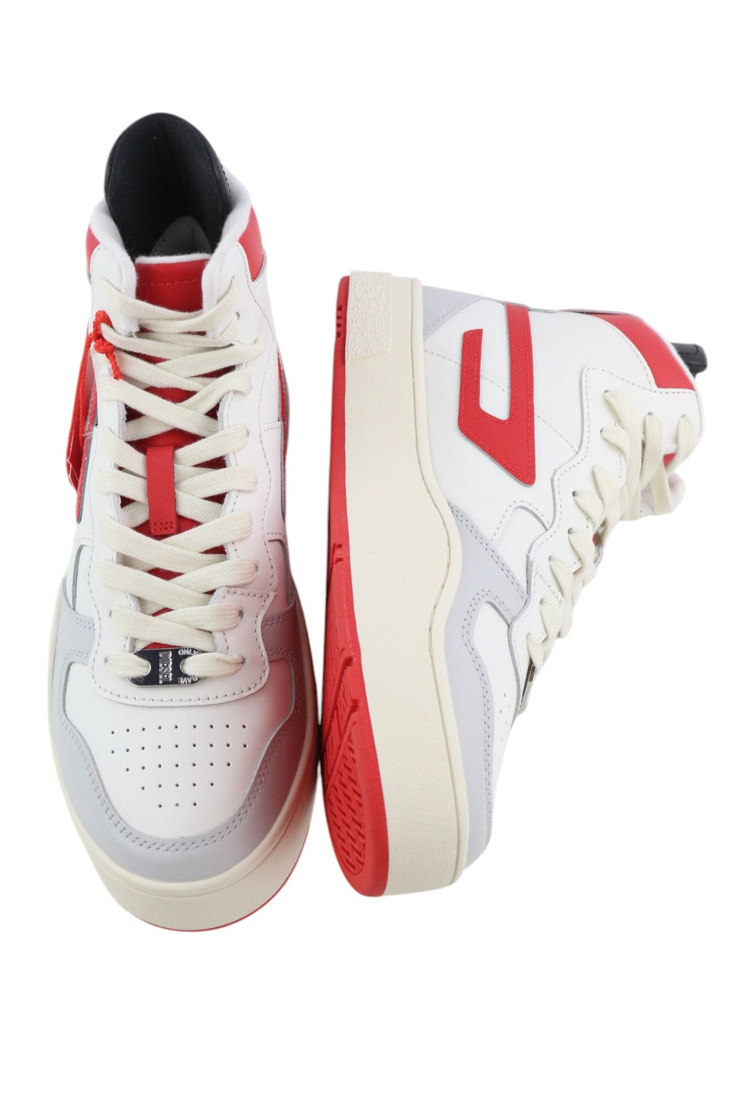 DIESEL S-Ukiyo Mid vyriški sportbačiai, šviesios karvės odos, EU42, RRP 140 € 