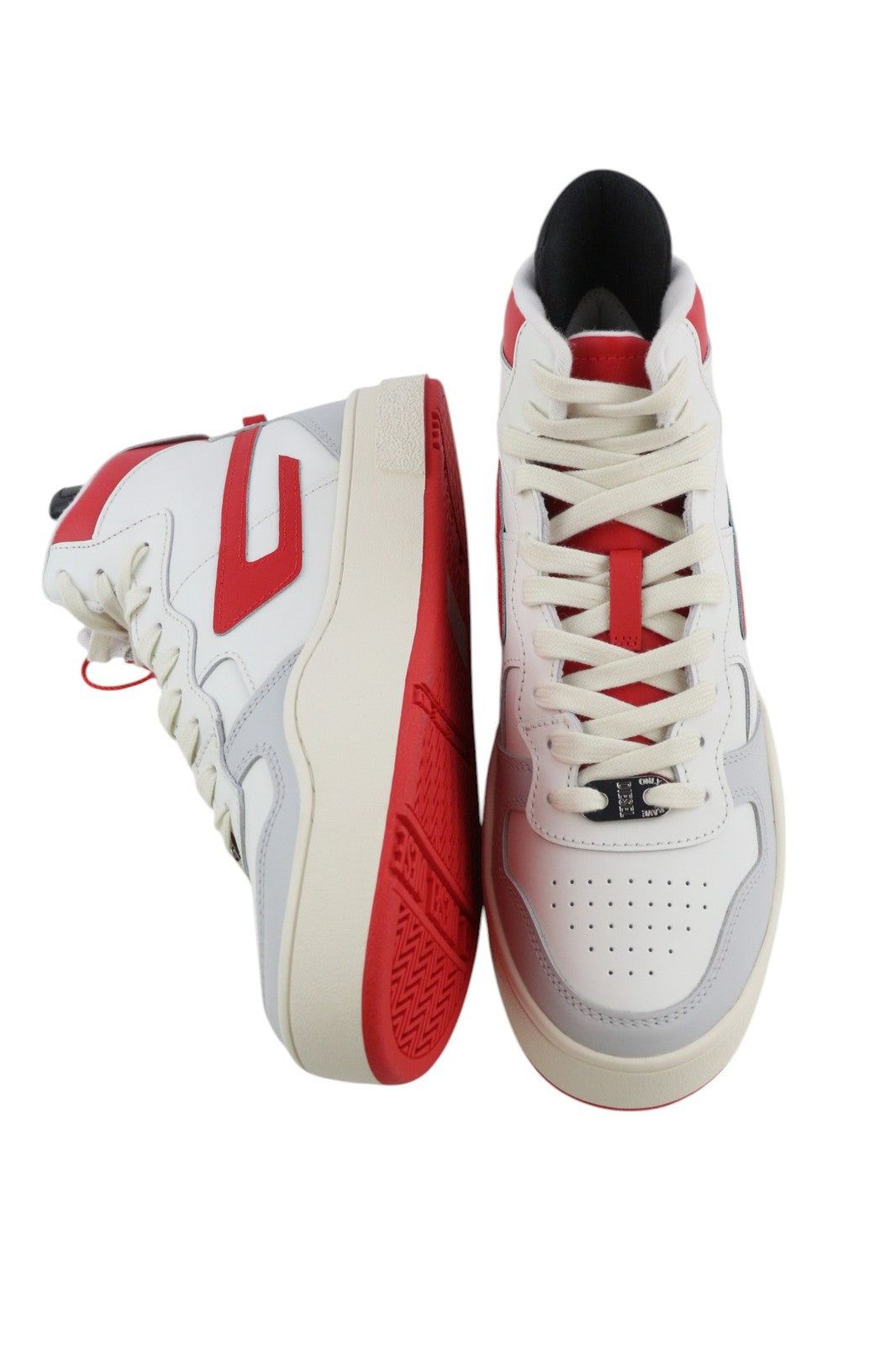 DIESEL S-Ukiyo Mid vyriški sportbačiai, šviesios karvės odos, EU42, RRP 140 € 