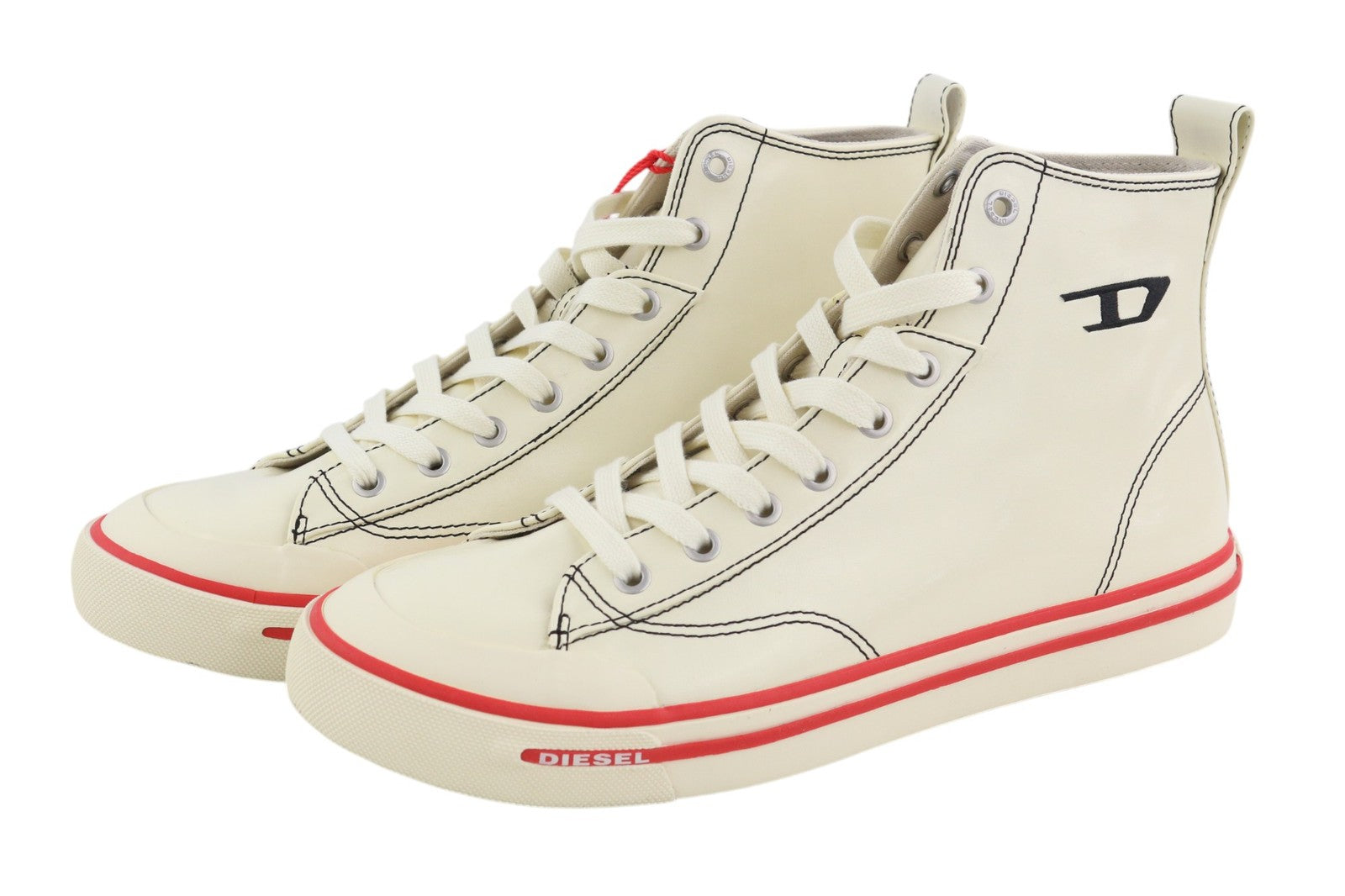 DIESEL S-Athos Mid vyriški sportbačiai, 44,5 dydžio, su dengta danga, RRP 175 €, migdolų nosis 