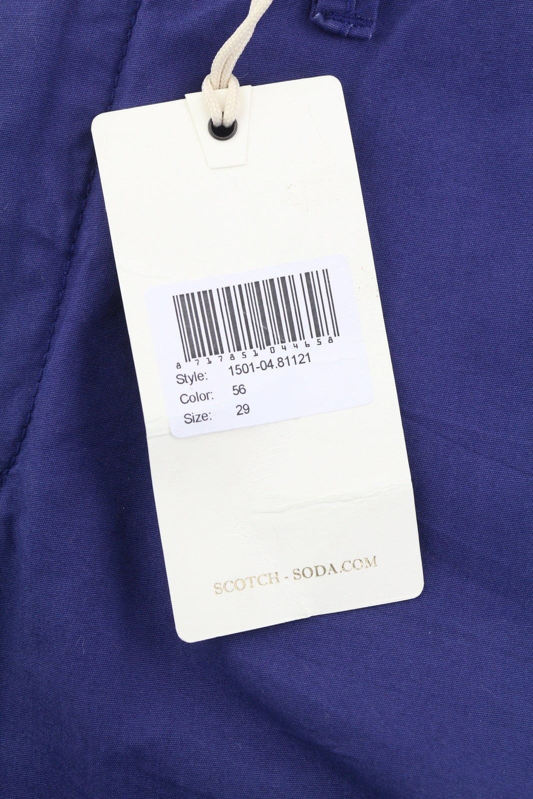 SCOTCH & SODA Men Shorts W29 Chino Blue Zip Fly 5-Design Pockets Logo Casual