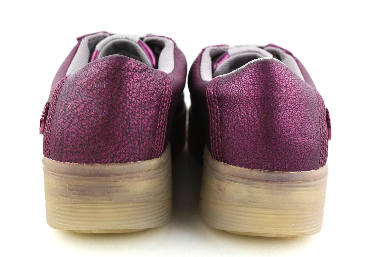 TIMBERLAND A252G moteriški sportbačiai EU37 EU38 blizgančios violetinės odos žemapadžiai su raišteliais 