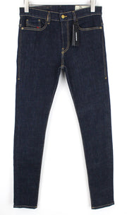 DIESEL D-Amny 089AC vyriški sportiniai bateliai su užtrauktuku, W28/L32, mėlyni, tamsūs, tamprūs džinsai. 