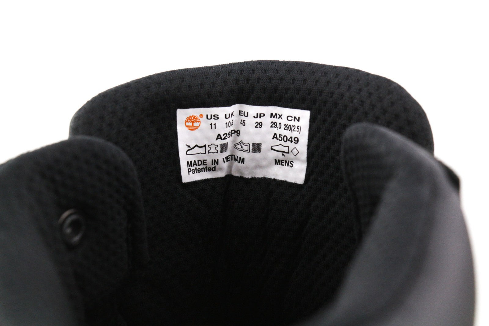 TIMBERLAND A28P9 vyriški batai EU45 EU46 juodi migdolų nosys, Ortholite ReBOTL 