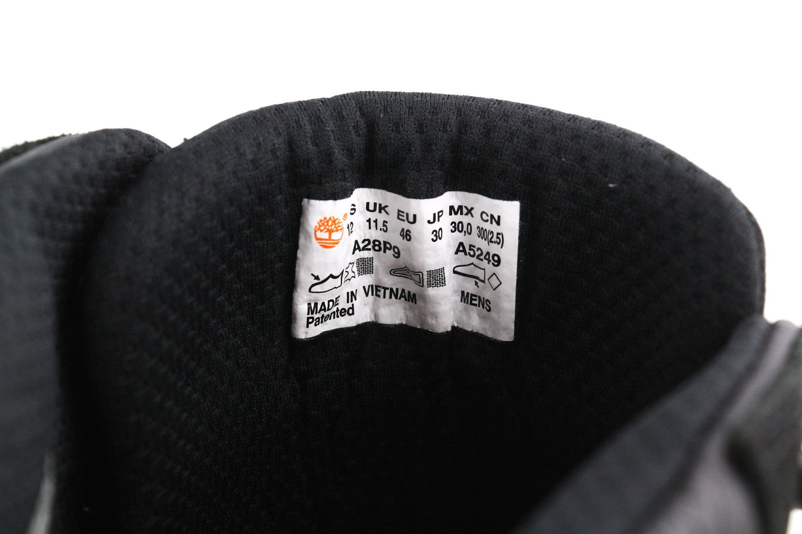 TIMBERLAND A28P9 vyriški batai EU45 EU46 juodi migdolų nosys, Ortholite ReBOTL 