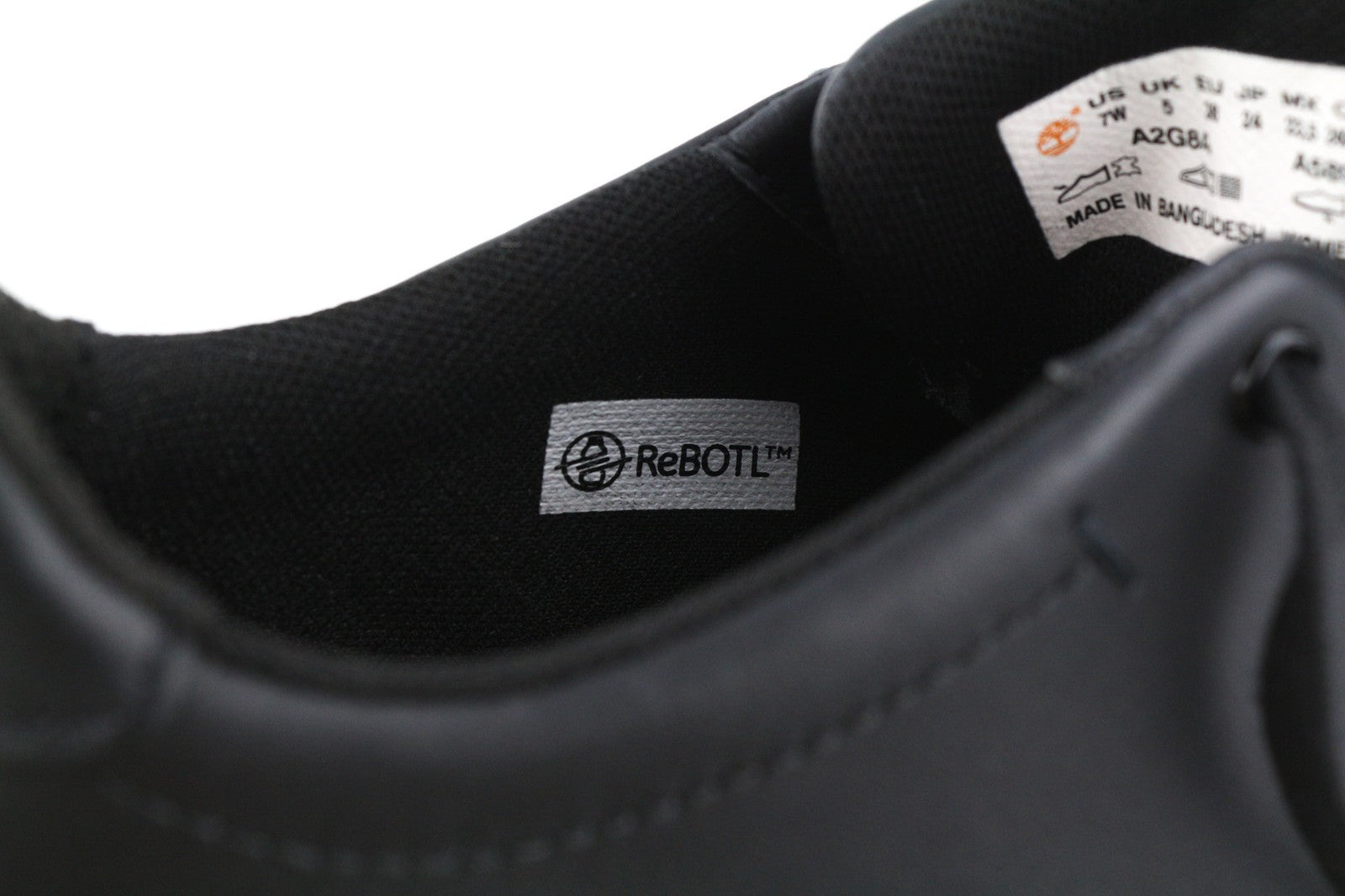 TIMBERLAND A2G8A Womens Sneakers EU37-EU38 Black Leather Low Top ReBOTL