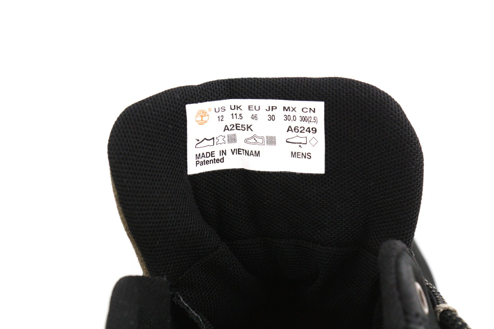 TIMBERLAND A2E5K vyriški batai EU46 EU47.5 juodi odiniai migdolų nosys su nėriniuotais galais, ReBOTL 