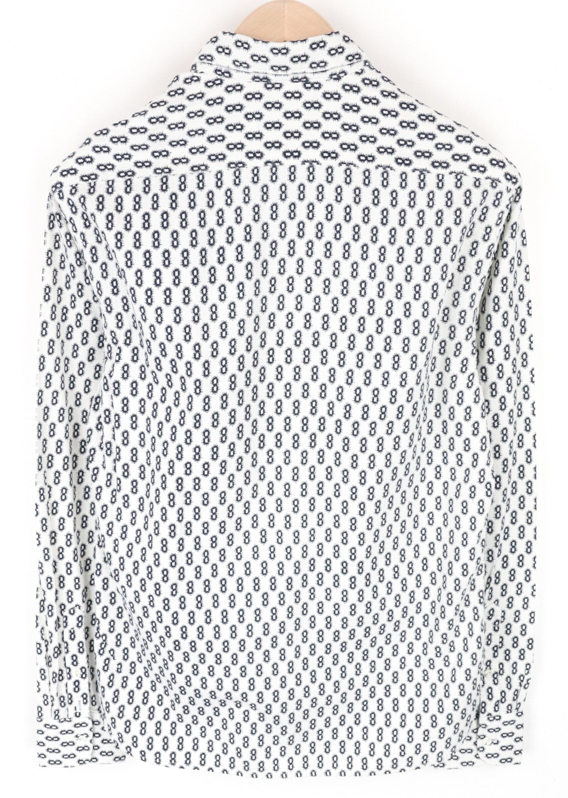 SCOTCH &amp; SODA vyriški marškiniai L dydžio, išskleista apykakle, dryžuotas laisvalaikio stiliaus, abstraktaus rašto. 