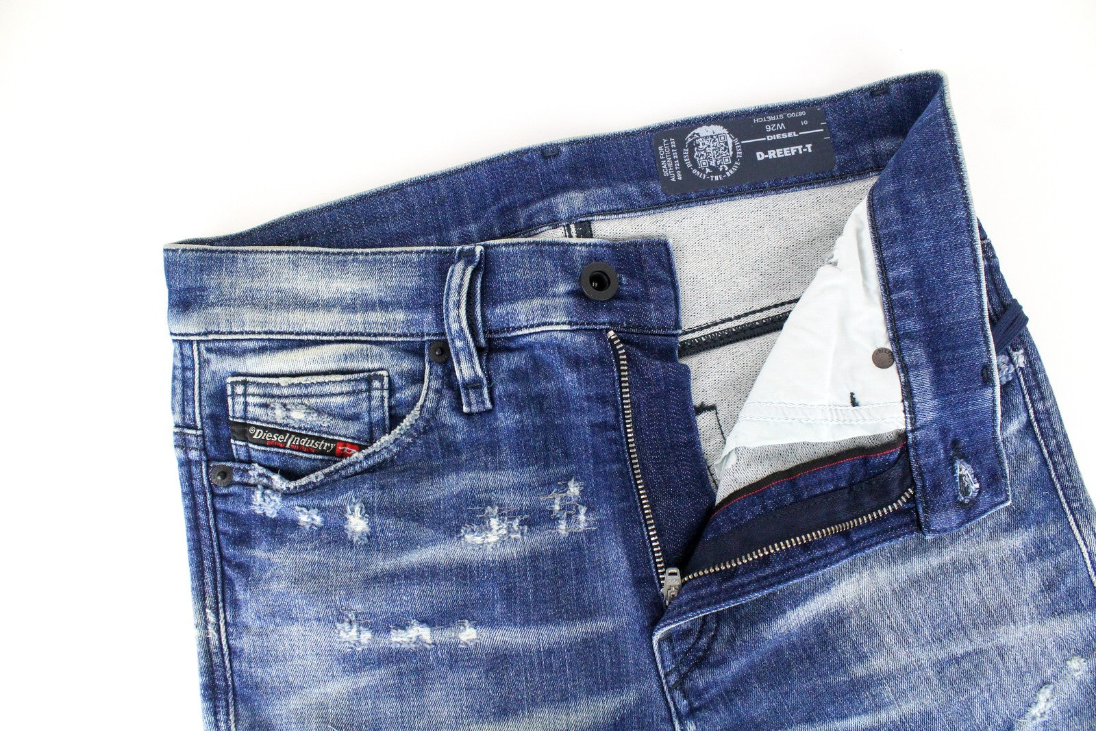 DIESEL D-Reeft-T 0870O vyriški W26 Jogg aptempti sportiniai džinsai berniukams