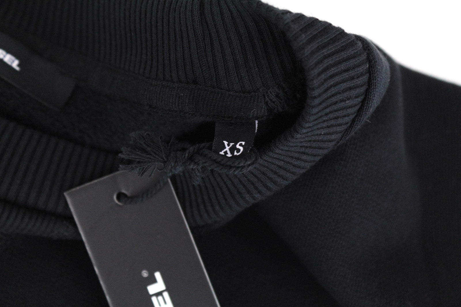 DIESEL F-Arap Felpa moteriškas džemperis XS dydžio, laisvalaikio, juodos spalvos, rauktomis rankovėmis. 