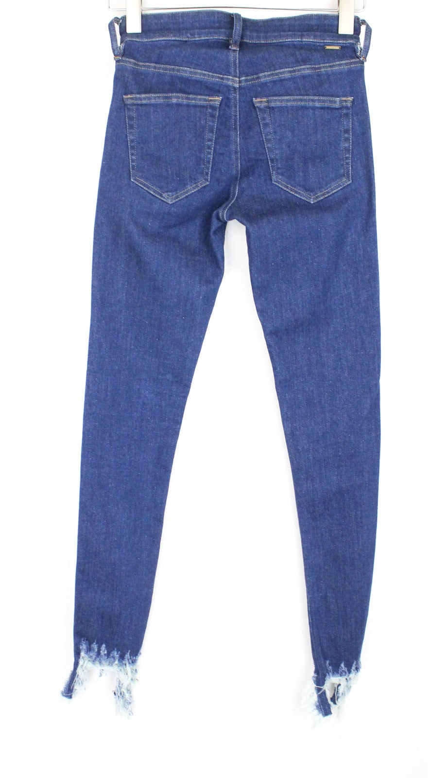 DIESEL Slandy 088AT Women's W25/L32 Blue Skinny Fit Jeans Distressed Hems