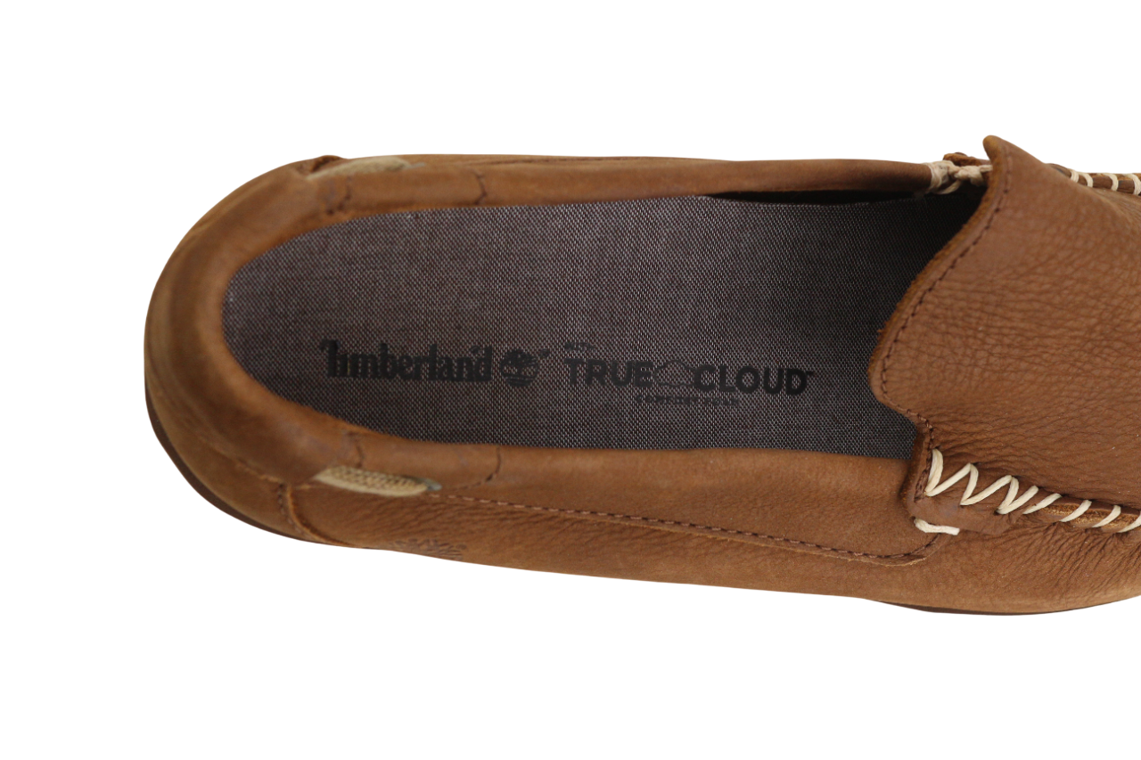 TIMBERLAND vyriški batai, 43 dydžio, rudi, odiniai, užsegami, migdolų nosimi, „True Cloud“ 