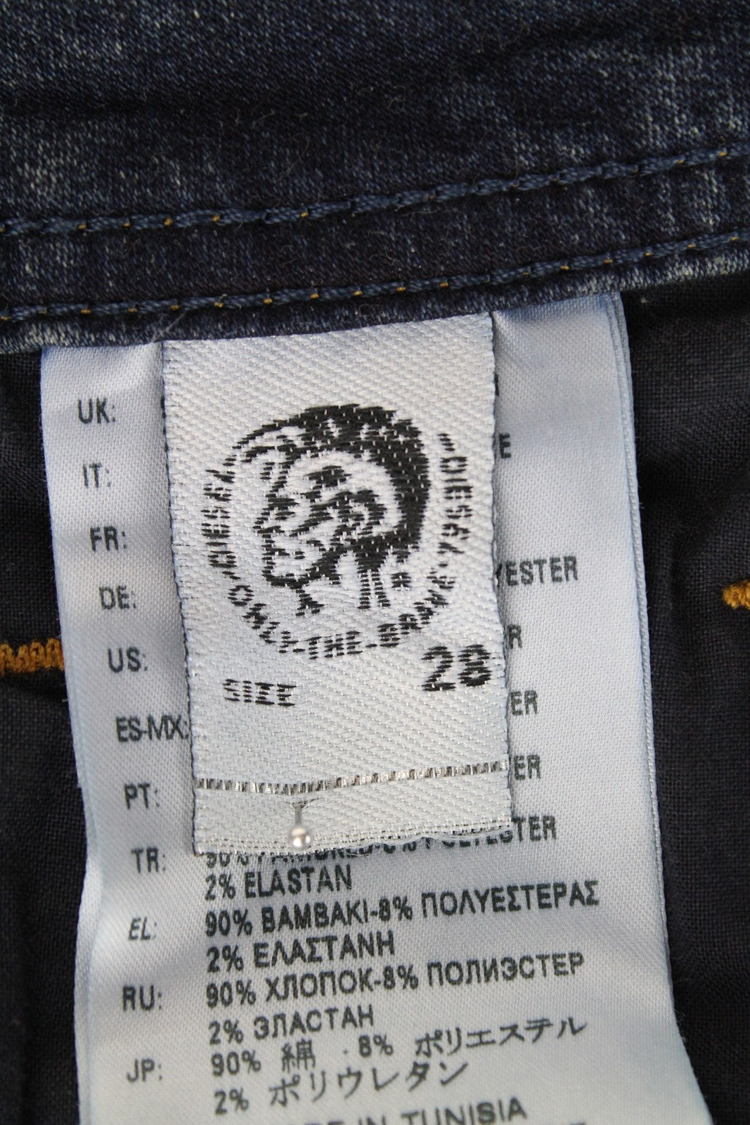 DIESEL Narrot CB-NE 0699V vyriški W28 Slim Jogg dėmėti sportiniai džinsai su dėmėmis ir prakaitu 