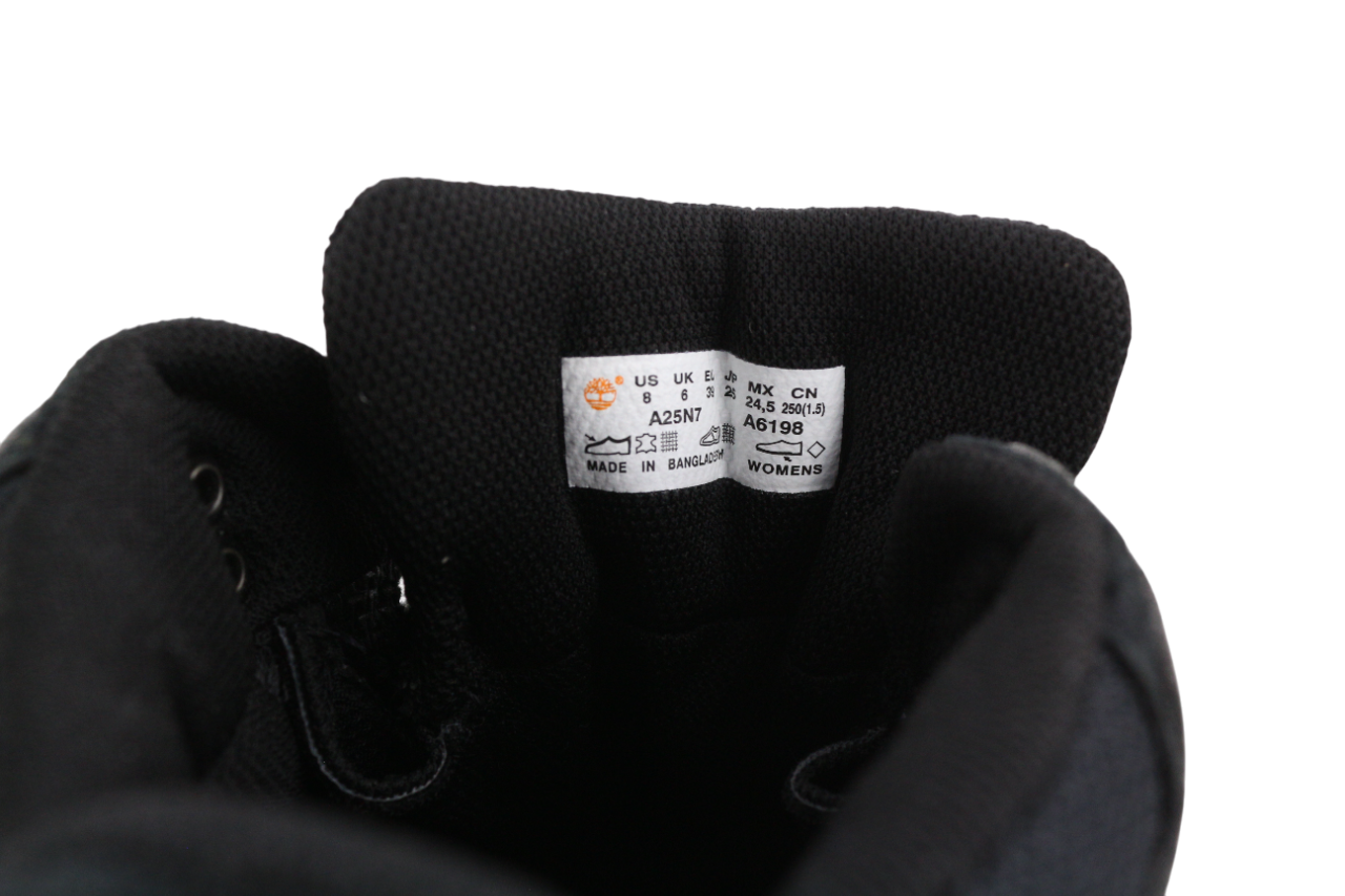 TIMBERLAND A25N7 moteriški batai, EU39, UK6, juodi, odiniai, vandeniui atsparūs, atsparūs nuovargiui. 