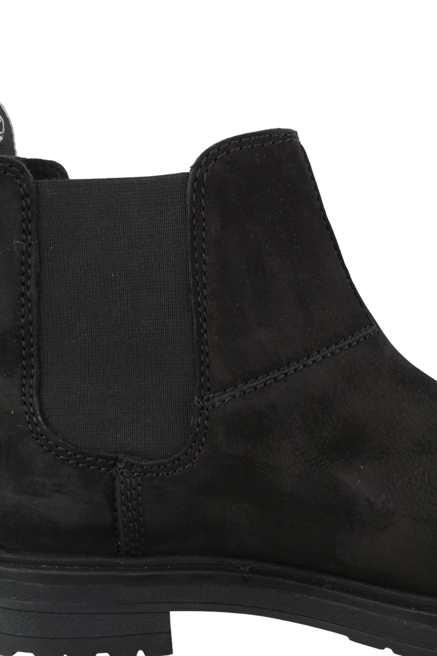 TIMBERLAND moteriški aulinukai EU37.5 UK4.5 juodi odiniai migdolų noselės guminiai „Chelsea“ 