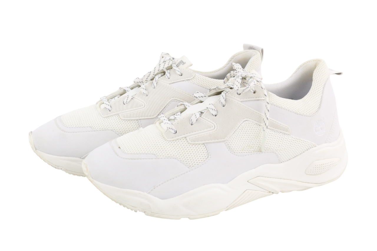 TIMBERLAND A219C moteriški sportbačiai, EU40, UK7, balti, migdolų spalvos, žemakulniai sportbačiai su raišteliais. 